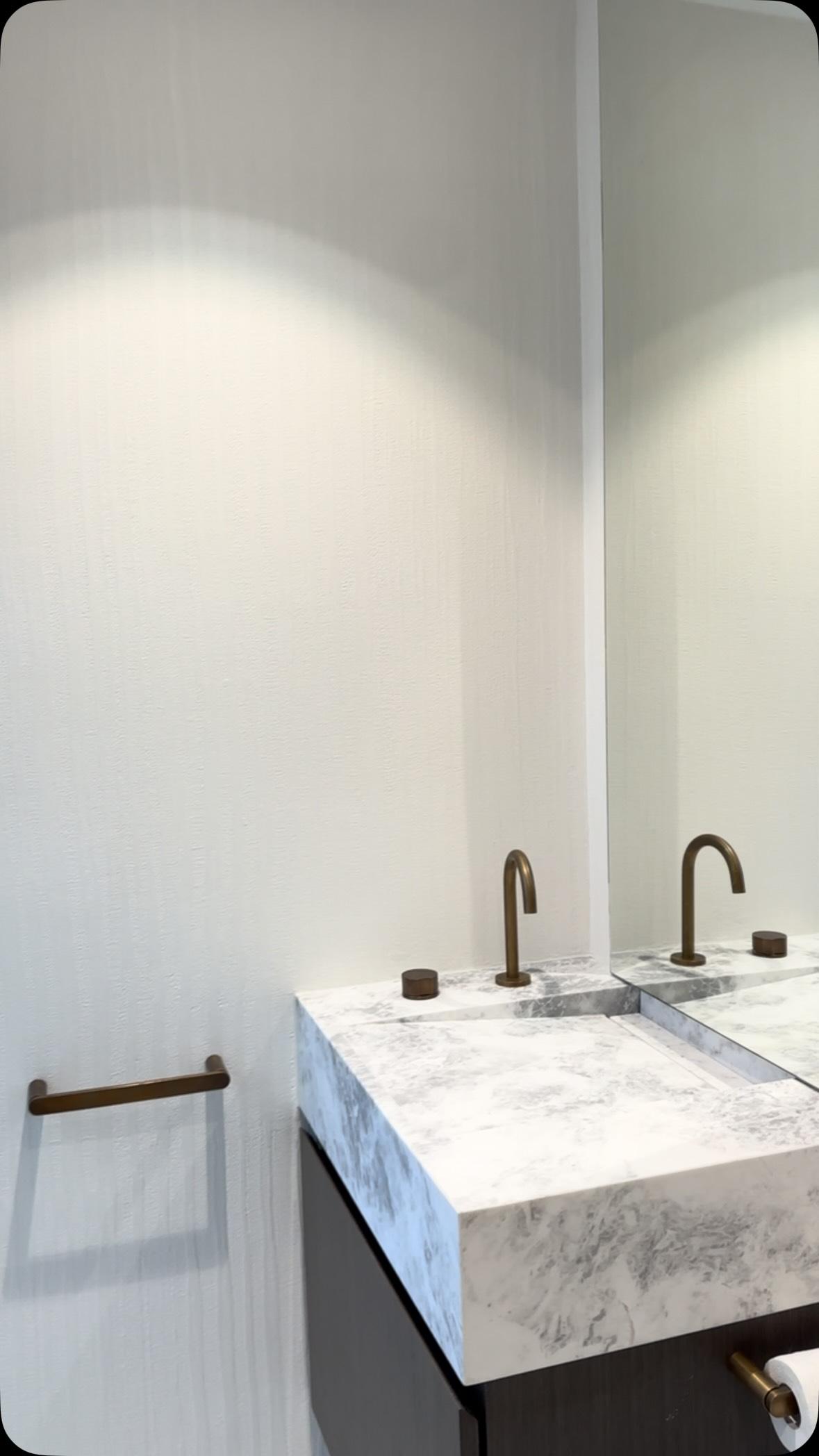 Bamboo texture in a pool bathroom